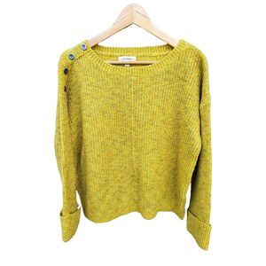 EE: Some Sweater S/M Womens Cuffed Long Sleeve Crew Neck Multicolor Coquette